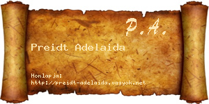 Preidt Adelaida névjegykártya